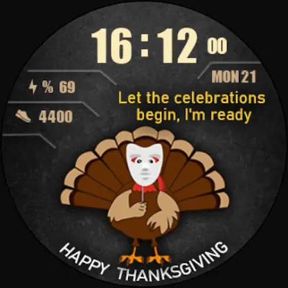 Happy Thanksgiving - WatchFace screenshot 2