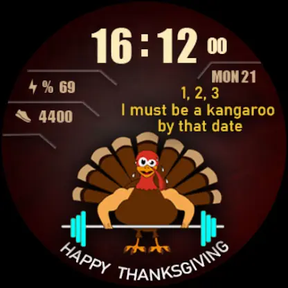 Happy Thanksgiving - WatchFace screenshot 1