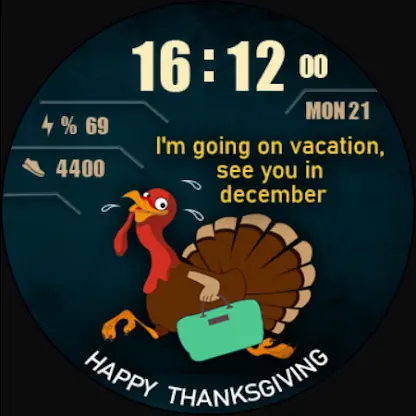 Happy Thanksgiving - WatchFace screenshot 6