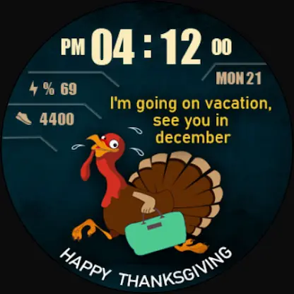 Happy Thanksgiving - WatchFace screenshot 3