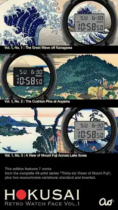 HOKUSAI Retro Watch Face Vol.1 screenshot 2