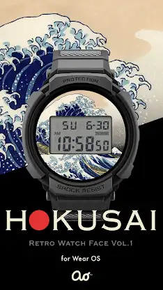 HOKUSAI Retro Watch Face Vol.1 screenshot 1