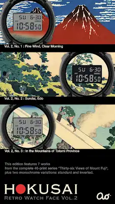HOKUSAI Retro Watch Face Vol.2 screenshot 2