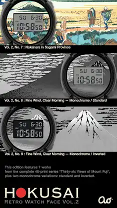 HOKUSAI Retro Watch Face Vol.2 screenshot 4