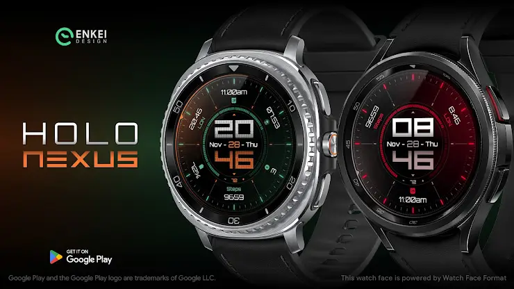 Holo Nexus digital watch face screenshot 1