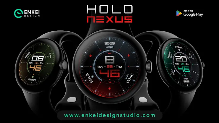 Holo Nexus digital watch face screenshot 7