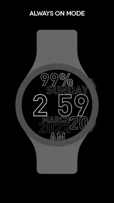 Huge Grey Watch Face screenshot 4