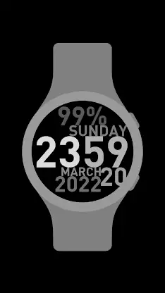 Huge Grey Watch Face screenshot 2