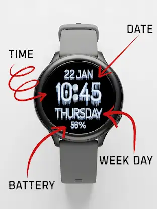 Winter Ice Watch Face screenshot 4