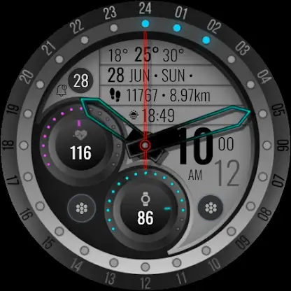 iMDC 060 Modern Hyb Watch Face screenshot 4