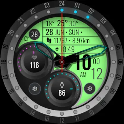 iMDC 060 Modern Hyb Watch Face screenshot 7