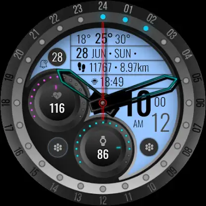 iMDC 060 Modern Hyb Watch Face screenshot 5