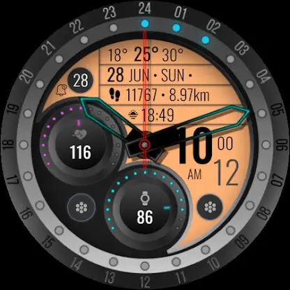iMDC 060 Modern Hyb Watch Face screenshot 8