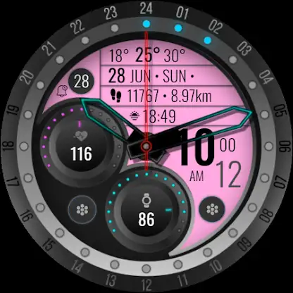 iMDC 060 Modern Hyb Watch Face screenshot 9