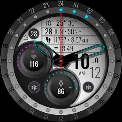 iMDC 060 Modern Hyb Watch Face screenshot 3