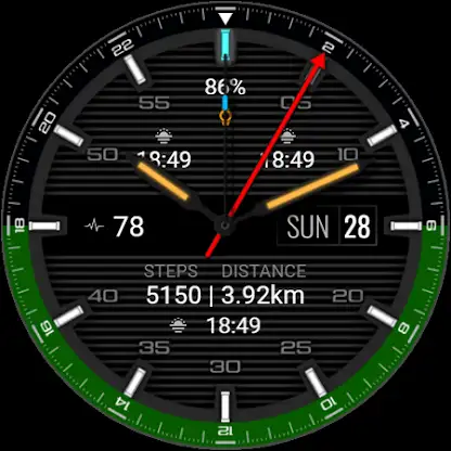 iMDC 061 GMT Analog Watch Face screenshot 2
