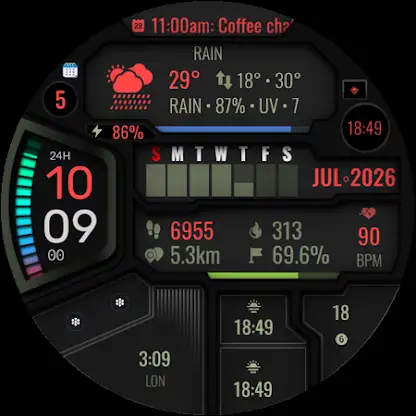 iMDC 074 Cyber Digi Watch Face screenshot 5