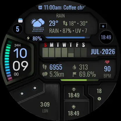 iMDC 074 Cyber Digi Watch Face screenshot 7