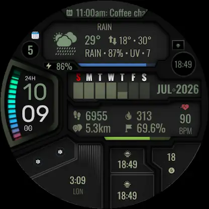 iMDC 074 Cyber Digi Watch Face screenshot 3