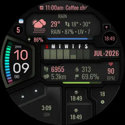 iMDC 074 Cyber Digi Watch Face screenshot 6