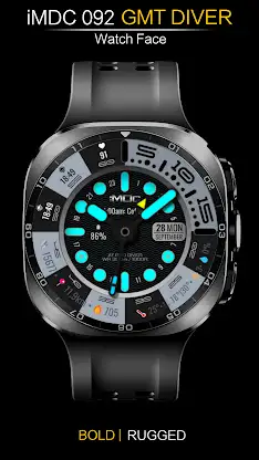 iMDC 092 GMT Diver Watch Face screenshot 3
