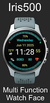 Iris500 Digital Watch Face screenshot 2