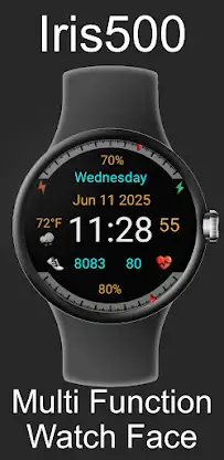 Iris500 Digital Watch Face screenshot 1