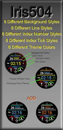 Iris504 Digital Watch Face screenshot 5