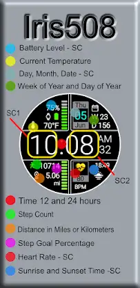 Iris508 Digital Watch Face screenshot 2