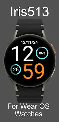 Digital Watch Face Iris513 screenshot 1