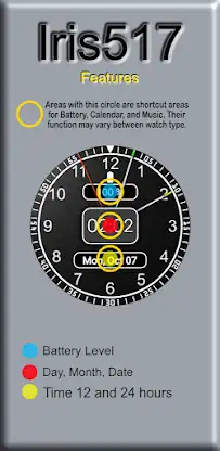 Iris517 Hybrid Watch Face screenshot 4