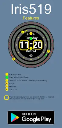 Racetrack Watch Face Iris519 screenshot 4
