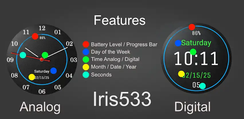 Analog Digital Watch Iris533 screenshot 4