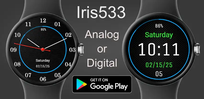 Analog Digital Watch Iris533 screenshot 2