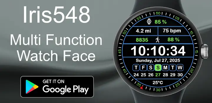 Iris548 Multi-Function Watch — Android app banner