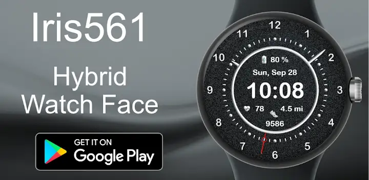Iris561 Hybrid Watch Face — Android app banner