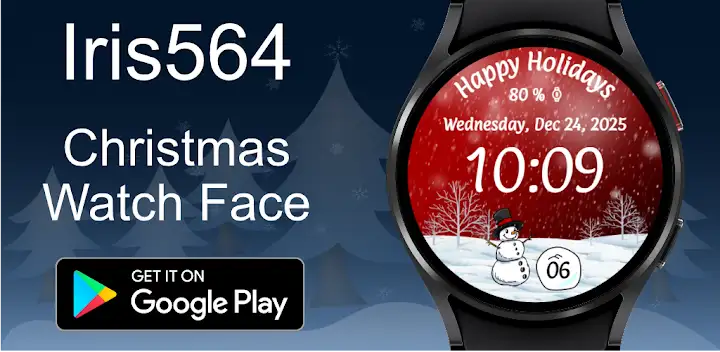 Iris564 Christmas Watch Face — Android app banner