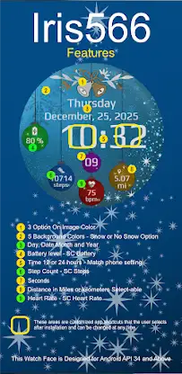 Iris566 Christmas Watch Face screenshot 6