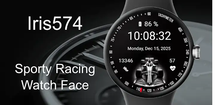 Iris574 Sporty Theme Watch — Android app banner