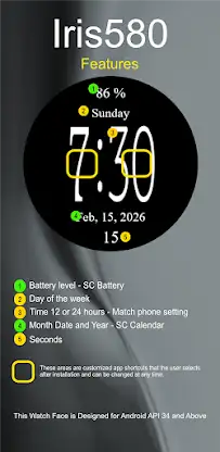 Iris580 Large Display Watch screenshot 6
