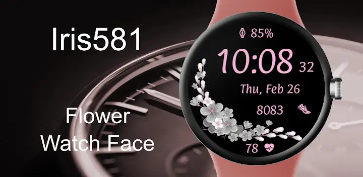 Iris581 Flower Watch Face — Android app banner