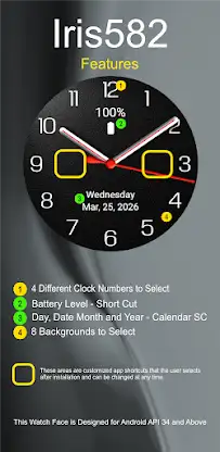 Iris582 Simple Analog Watch screenshot 6