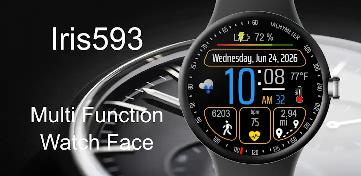 Iris593 Multi-Function Watch — Android app banner