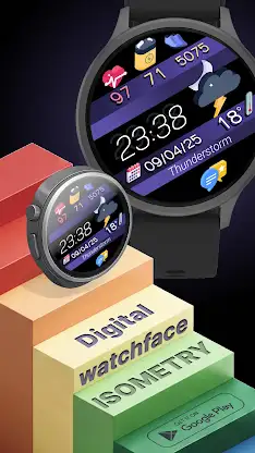 Digital watchface Isometry screenshot 1