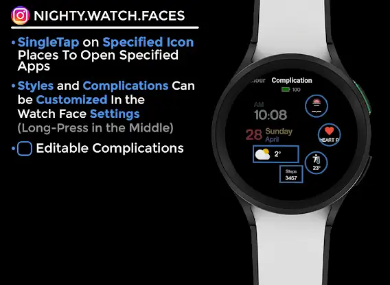 Jacknight - watch face screenshot 6