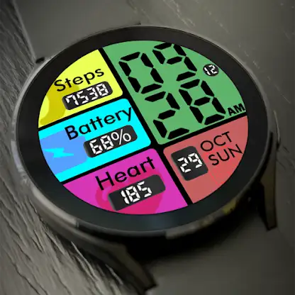 Key051 Colourful Watch Face screenshot 2