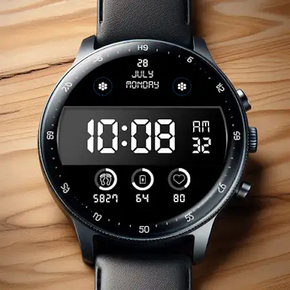 Key WF103 Digital Watch Face screenshot 1