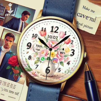 Key WF119 Flower Watch Face screenshot 3