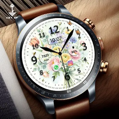 Key WF119 Flower Watch Face screenshot 2