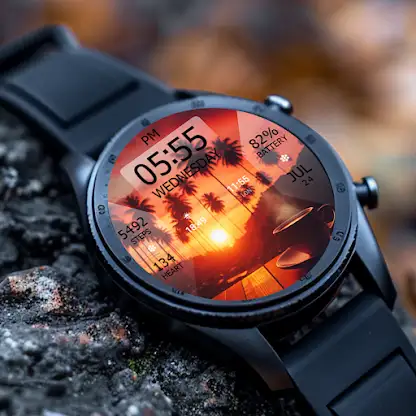 Key WF38 Coffee Sunset Watch screenshot 1